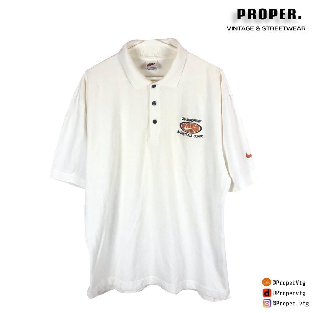 Vintage Nike Basketball Polo Shirt 90s